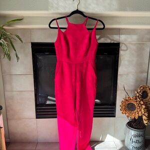 BCBGeneration Fuchsia Maxi Dress with Spaghetti Straps